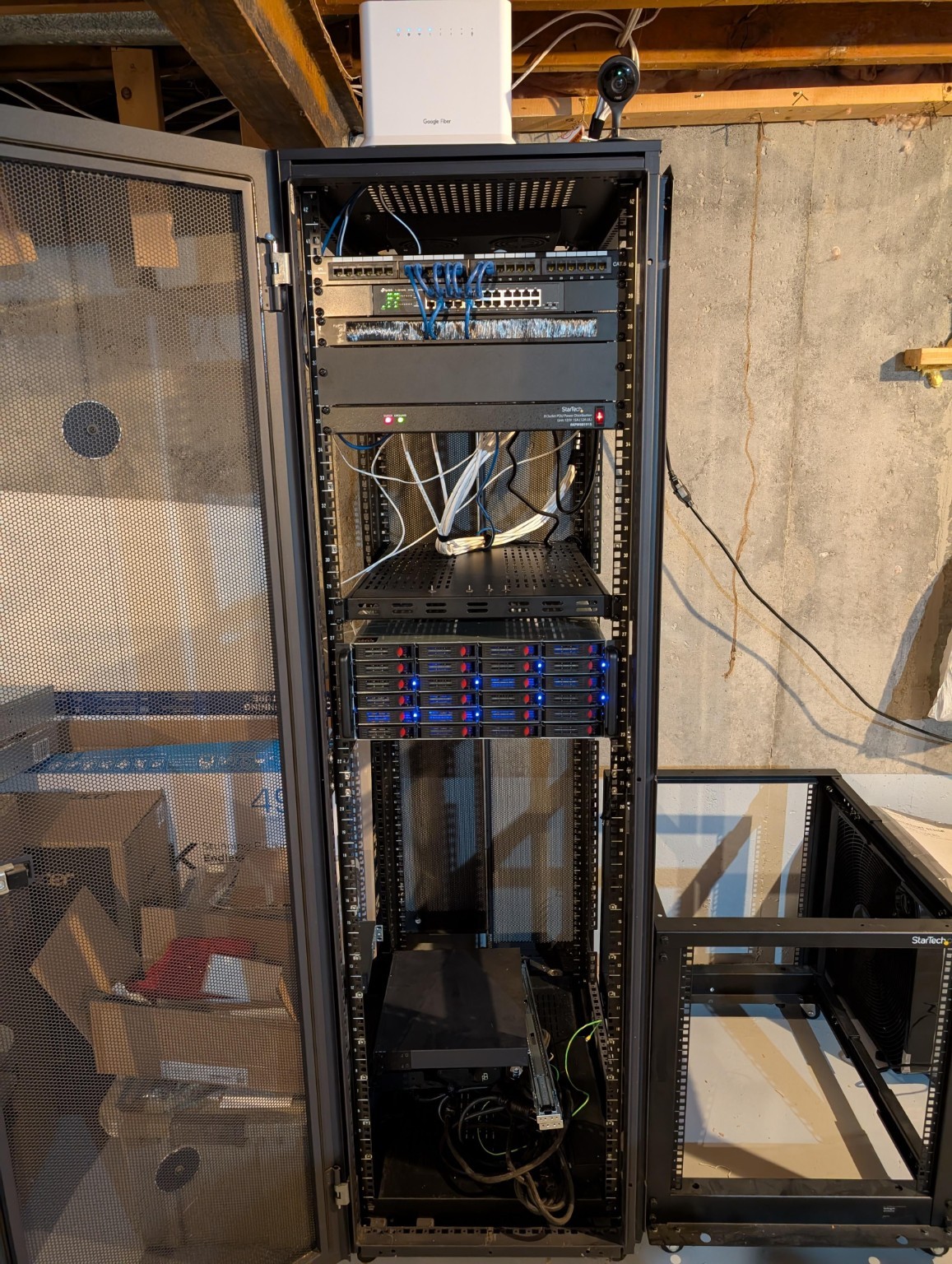 Server rack buildout